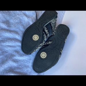 Coach tennis shoes. Black logo. Size 10.